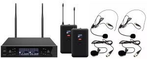 Axelvox DWS7000HT (LT Bundle) Радиосистема с двумя головными и двумя петличными микрофонами.