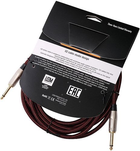 Leem FBS-3(BK/RD) Кабель инструментальный, черный/красный.