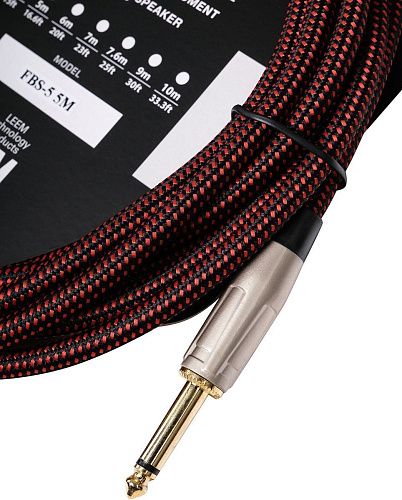 Leem FBS-5(BK/RD) Кабель инструментальный, черный/красный.
