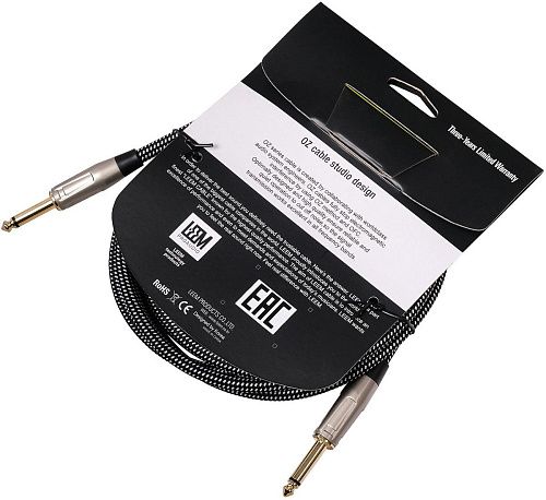 Leem FBS-3(BK/WH) Кабель инструментальный, черный/белый.