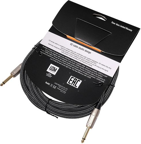 Leem FAS-5(BK/WH) Кабель инструментальный, черный/белый.