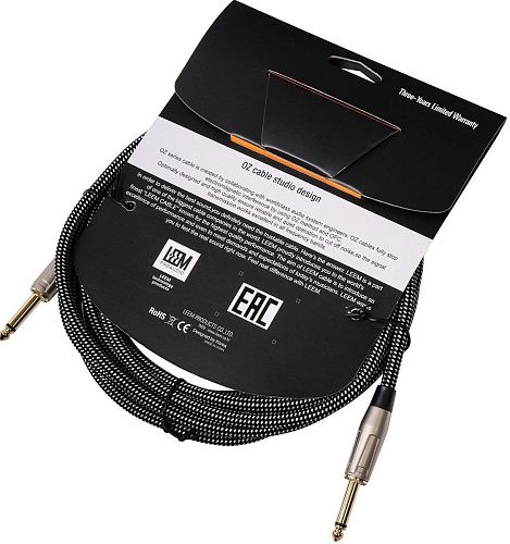 Leem FBS-5(BK/WH) Кабель инструментальный, черный/белый.