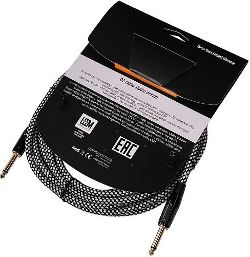 Leem FRS-5(WH/BK) Кабель инструментальный, белый/черный.