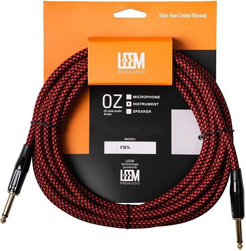 Leem FRS-3(RD/BK) Кабель инструментальный, красный/черный.