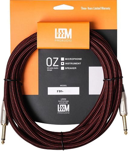Leem FBS-3(BK/RD) Кабель инструментальный, черный/красный.