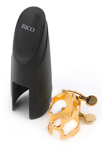 Rico HTS2G H-Ligature Лигатура с колпачком на метал. мундштуки для саксофона тенор, позолоченная.